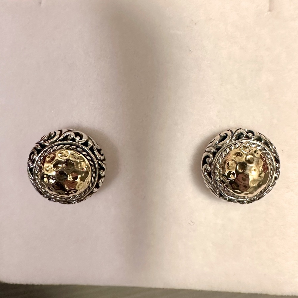 Sterling Silver/Gold Stud Earrings